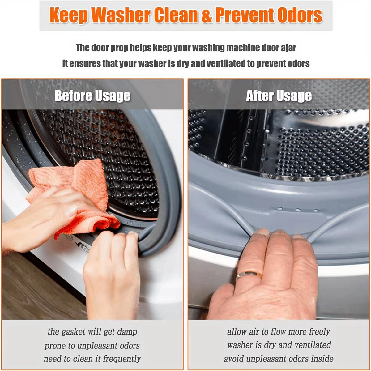 Magnetic Washer Door Prop For Front Load Washing Machines 5