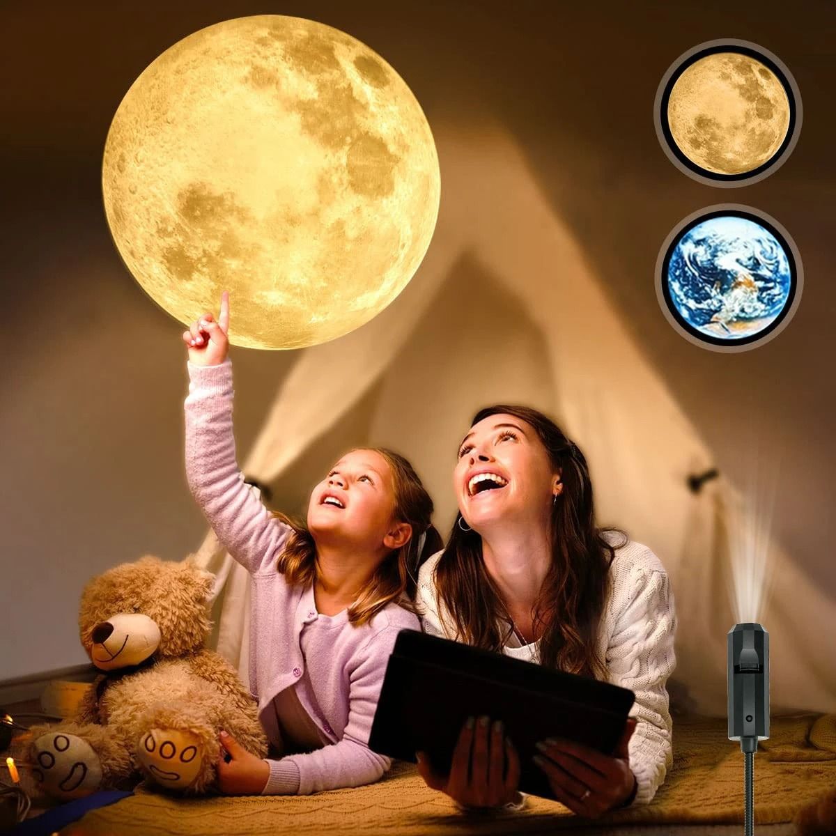 USB Ceiling Moon Earth Projection Atmosphere Light 1