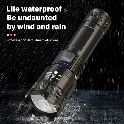 High Power LED Flashlight USB Rechargeable Tactical Torch 6
