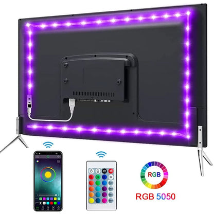Bluetooth RGB LED Strip Light USB Powered Flexible Tape