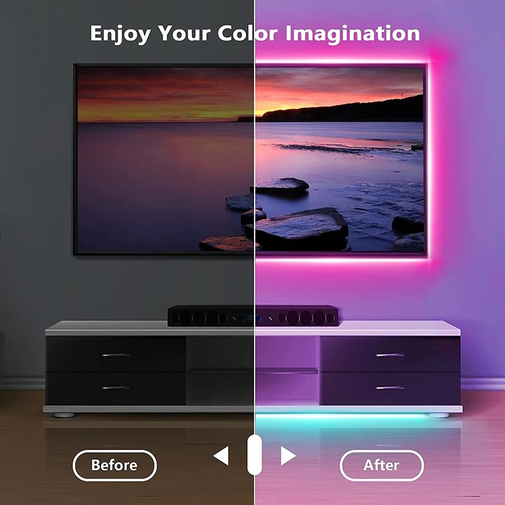 Bluetooth RGB LED Strip Light USB Powered Flexible Tape 2