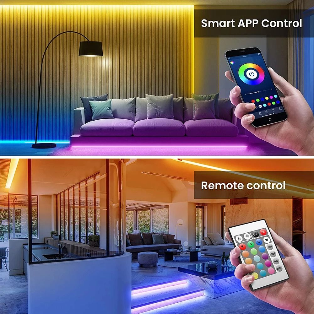 Bluetooth RGB LED Strip Light USB Powered Flexible Tape 3