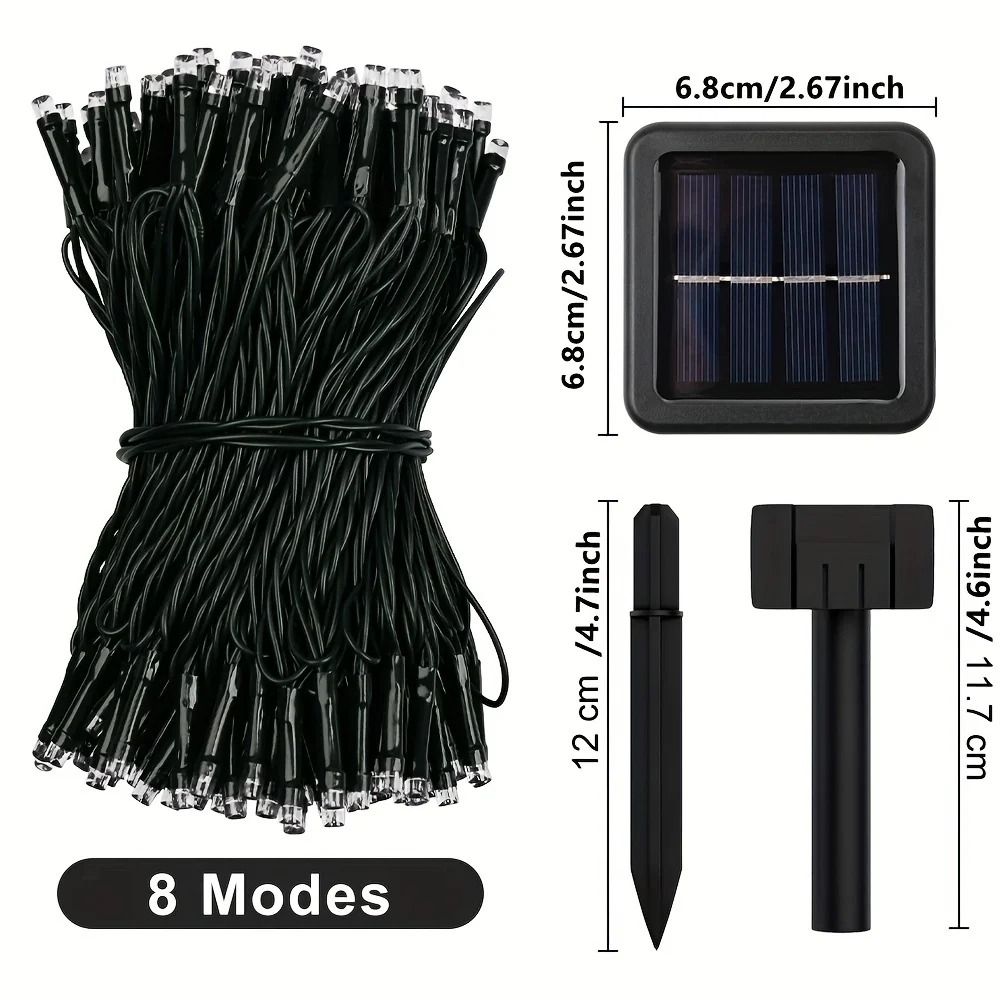 Solar Powered LED String Lights Outdoor Fairy Garland 50300 LEDs 6