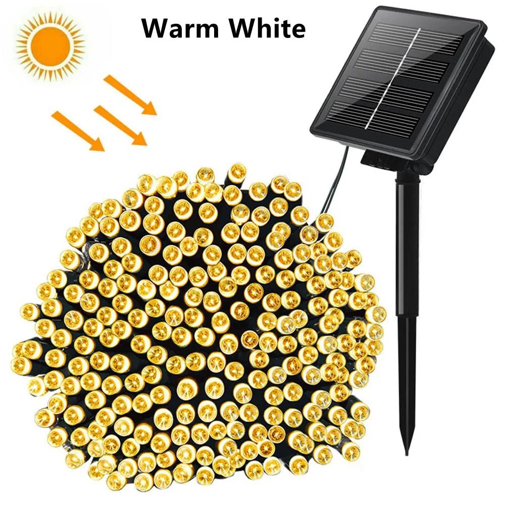 Solar Powered LED String Lights Outdoor Fairy Garland 50300 LEDs 7
