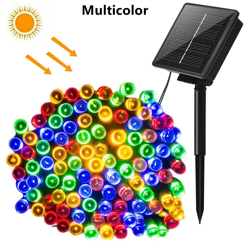 Solar Powered LED String Lights Outdoor Fairy Garland 50300 LEDs 8