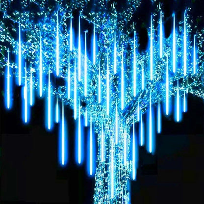Solar LED Meteor Shower Lights  Outdoor Waterproof Falling Rain String Lights 4