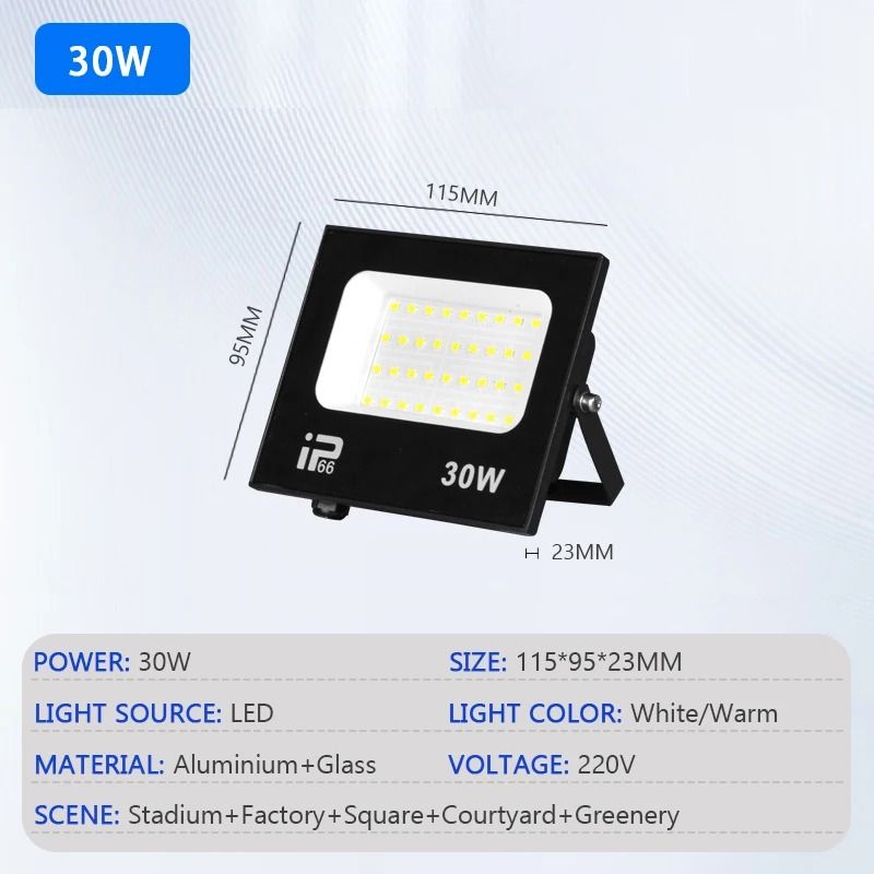 High Brightness LED Flood Light  Outdoor Waterproof Path And Garden Spotlight 10W200W 10