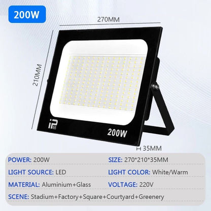 High Brightness LED Flood Light  Outdoor Waterproof Path And Garden Spotlight 10W200W 12
