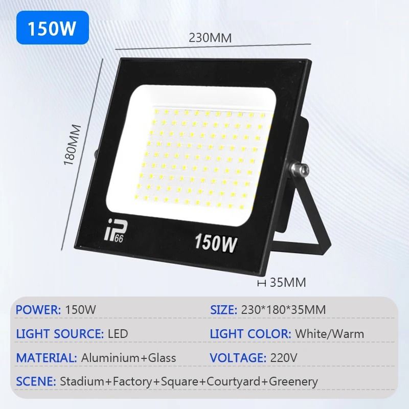 High Brightness LED Flood Light  Outdoor Waterproof Path And Garden Spotlight 10W200W 8