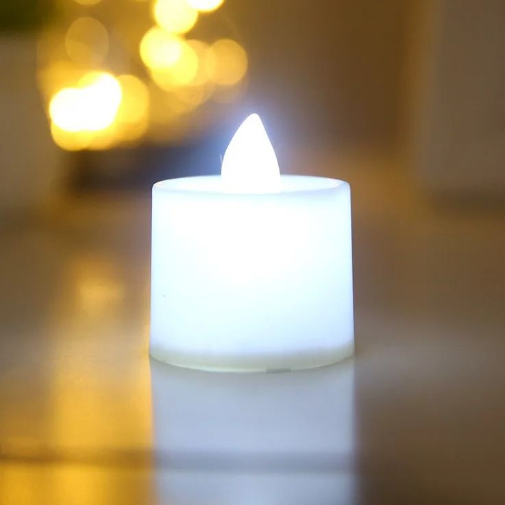 Flameless LED Tea Light Candles  Battery Powered Wedding Home Decoration Lights 1 6 Or 12 Pcs 1