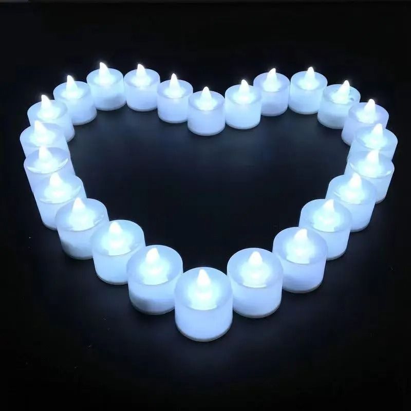 Flameless LED Tea Light Candles  Battery Powered Wedding Home Decoration Lights 1 6 Or 12 Pcs 2