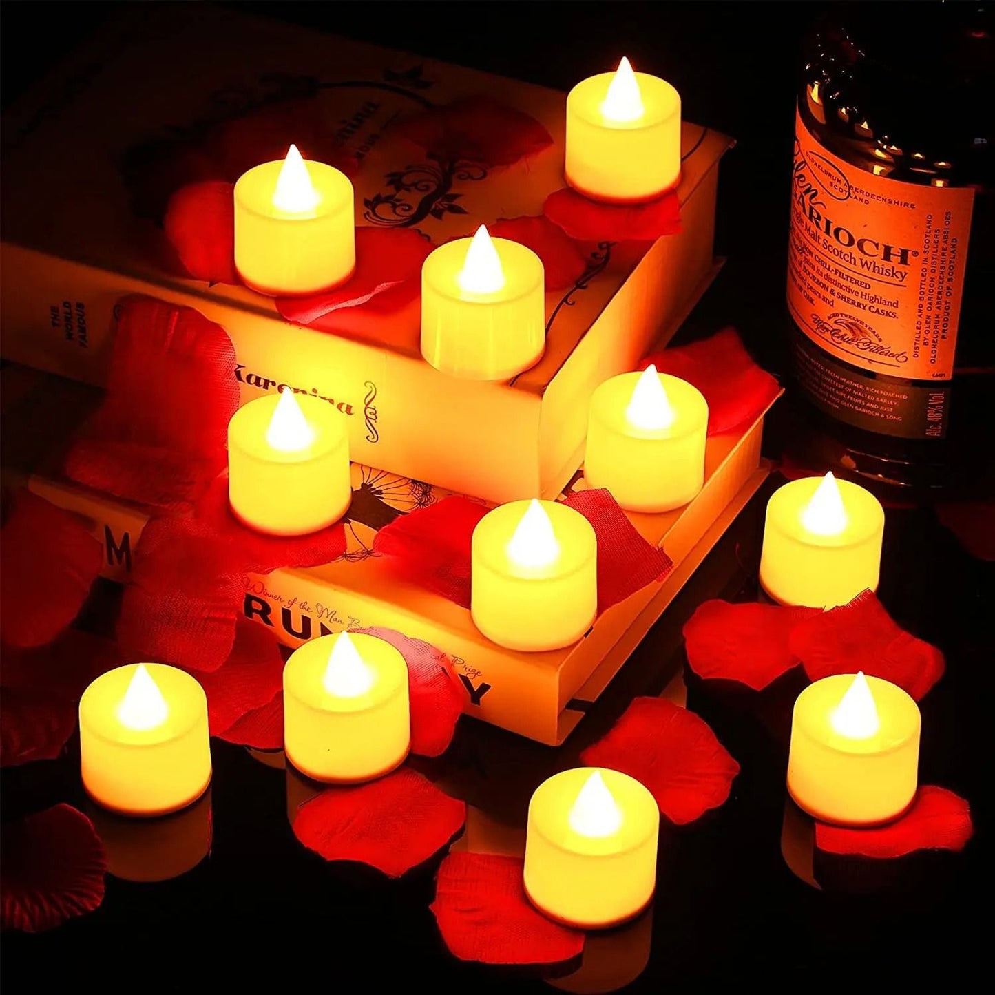 Flameless LED Tea Light Candles  Battery Powered Wedding Home Decoration Lights 1 6 Or 12 Pcs 3