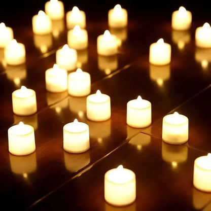 Flameless LED Tea Light Candles  Battery Powered Wedding Home Decoration Lights 1 6 Or 12 Pcs 4