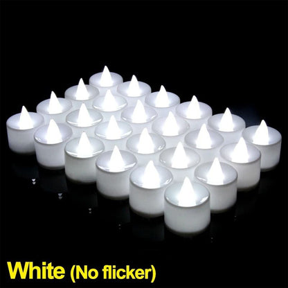 Flameless LED Tea Light Candles  Battery Powered Wedding Home Decoration Lights 1 6 Or 12 Pcs 7
