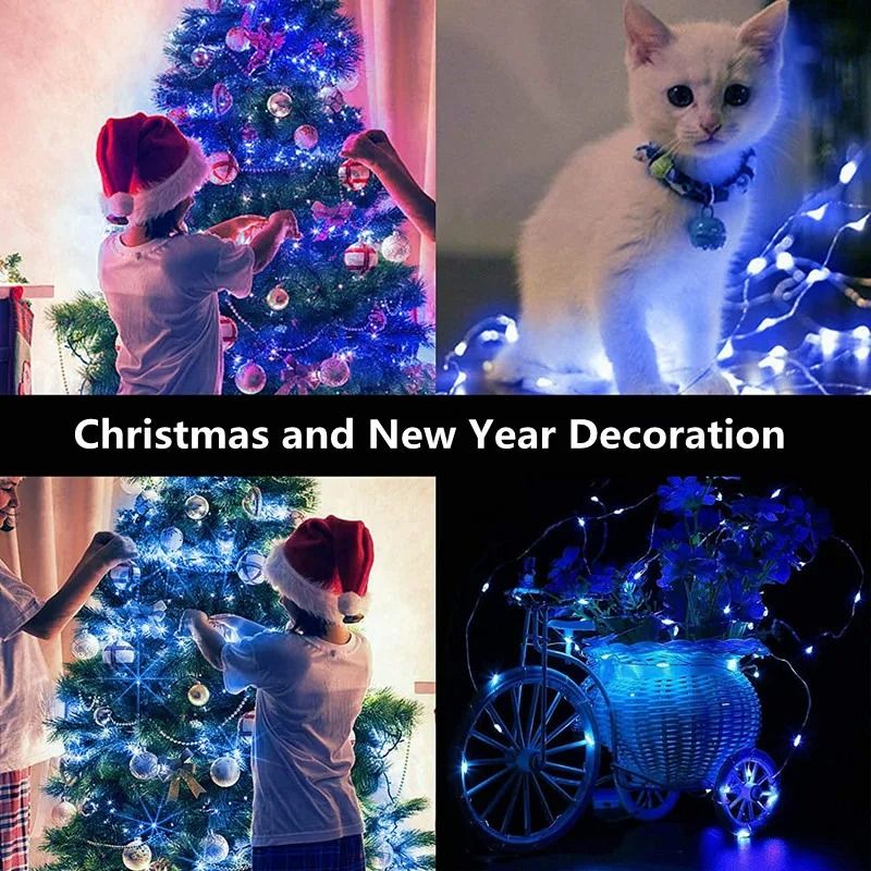 BatteryPowered Fairy String Lights  Warm White Decorative LED Garland 1M  2M  3M 5