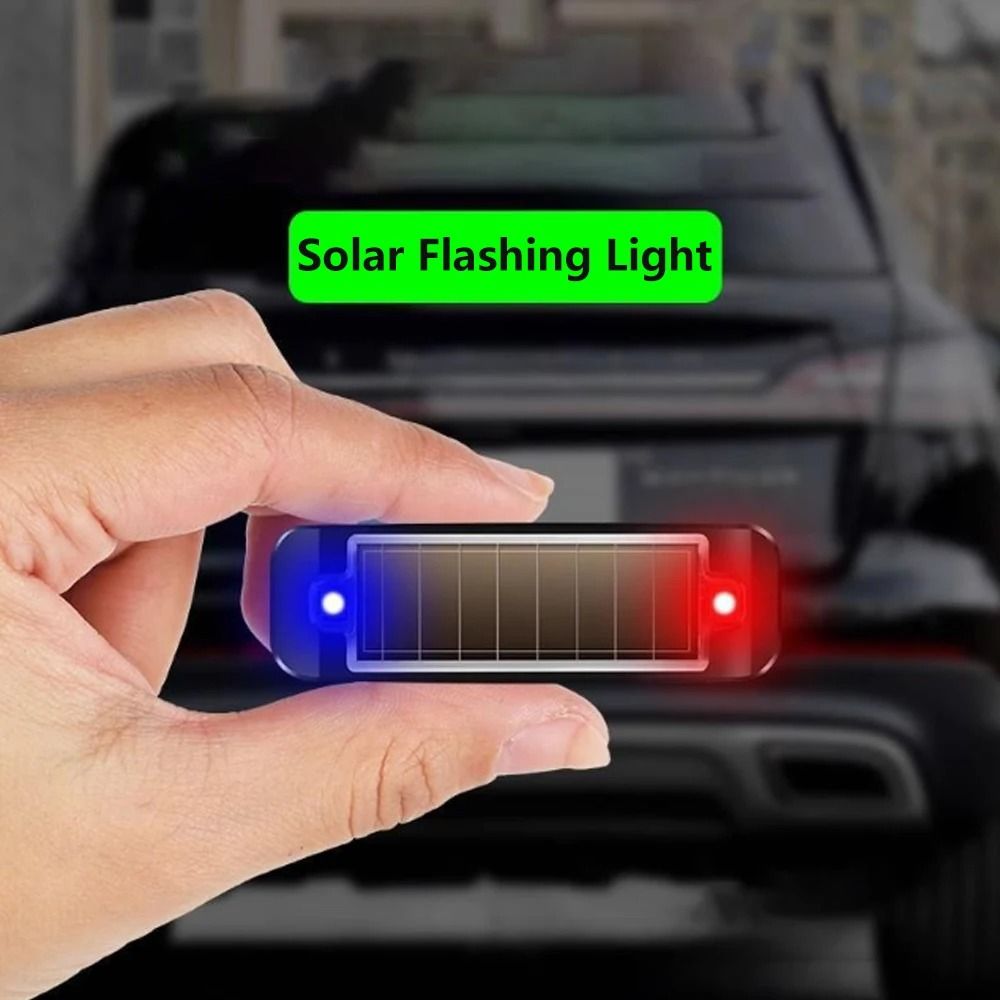 Mini Solar LED Car Warning Light  Wireless AntiTheft Flashing Alarm Lamp 1