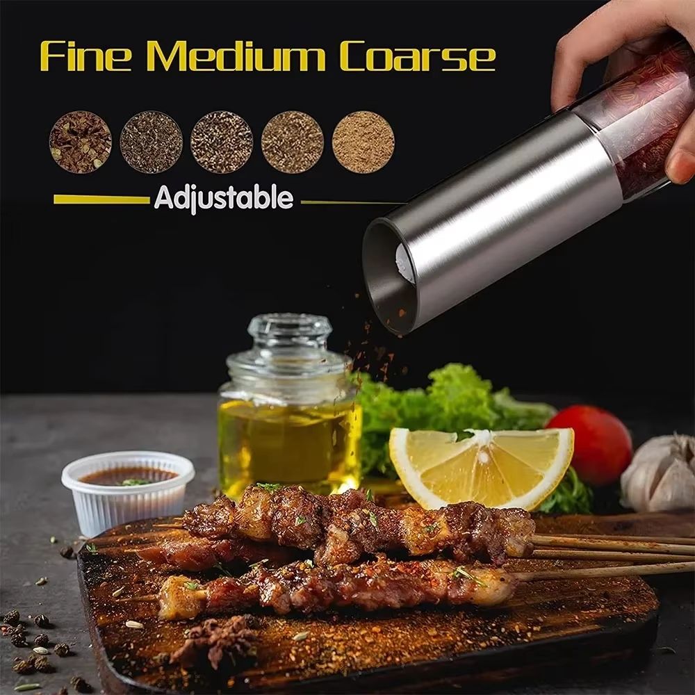 Electric Salt And Pepper Grinder USB Rechargeable Automatic Pepper Mill 3