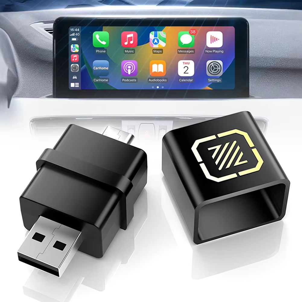 Mini Wireless Carplay Adapter 2 in 1 Android Auto Car Adapter