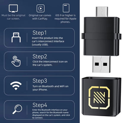 Mini Wireless Carplay Adapter 2 In 1 Android Auto Car Adapter 1
