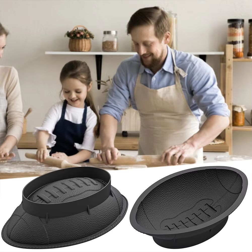 3D Rugby Silicone Cake Mold For Sports Party Baking 2