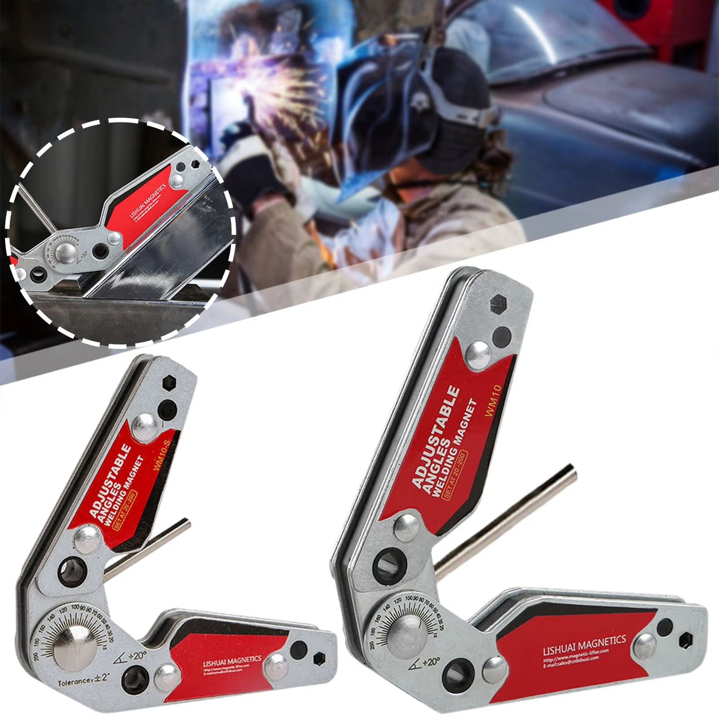 Adjustable Magnetic Welding Holder With Angle Scale