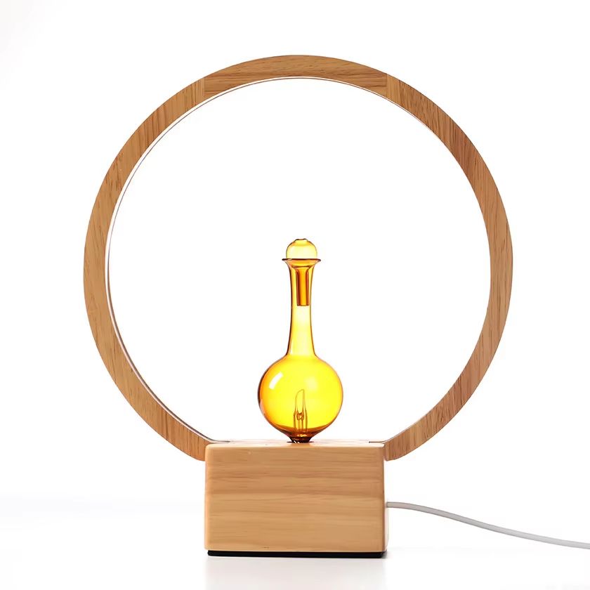 Glass Essential Oil Diffuser With Wood Base Nebulizing LED Aroma Diffuser For Home Office Room 4