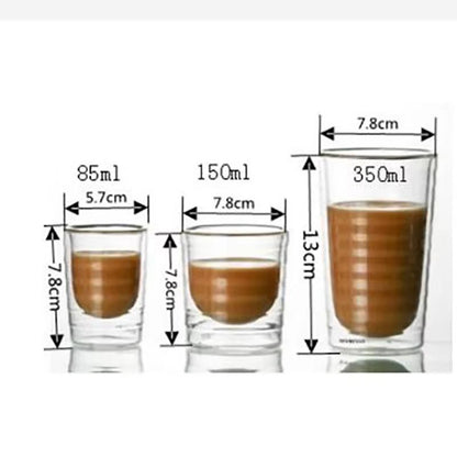 Nespresso Double Wall Glass Coffee Mug  Heat Resistant Transparent Tea  Coffee Cup 5