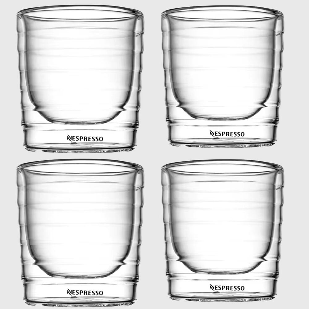 Nespresso Double Wall Glass Coffee Mug  Heat Resistant Transparent Tea  Coffee Cup 8