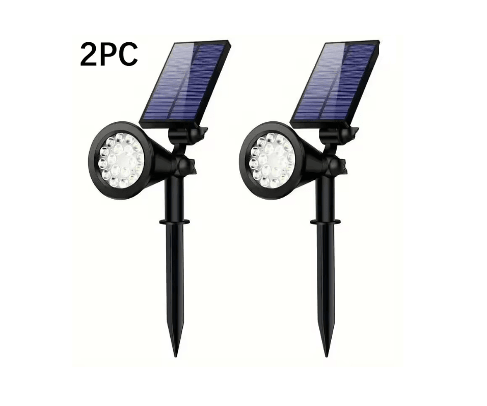 SolarGlow Garden Spotlight 2Pack  Outdoor Solar Landscape Spotlight With Smart Light Control  Water 4