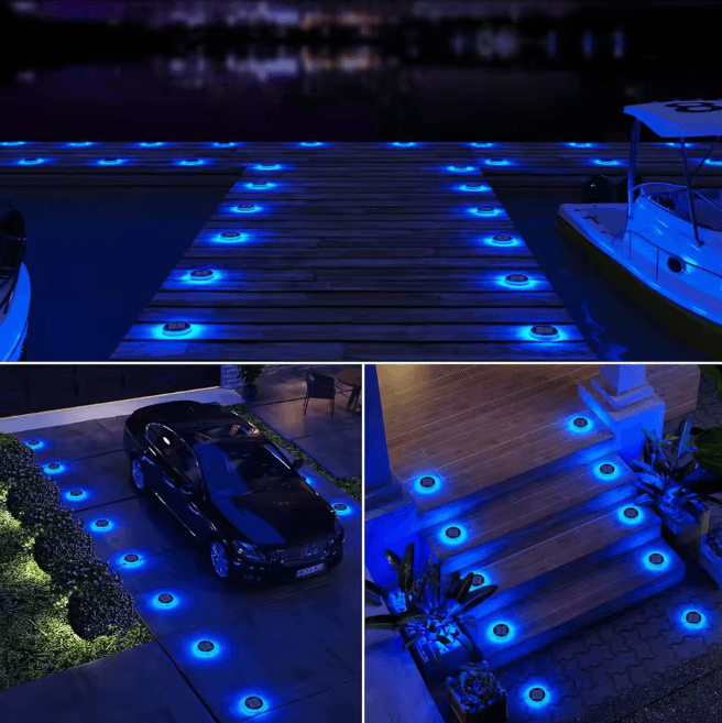 LumiDeck Solar LED Deck Lights Outdoor Waterproof 4 Pack 2