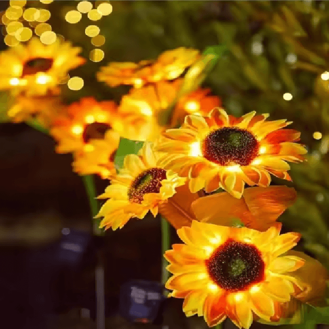 SunGlow Solar Sunflower Garden Light Outdoor Waterproof Decoration 2