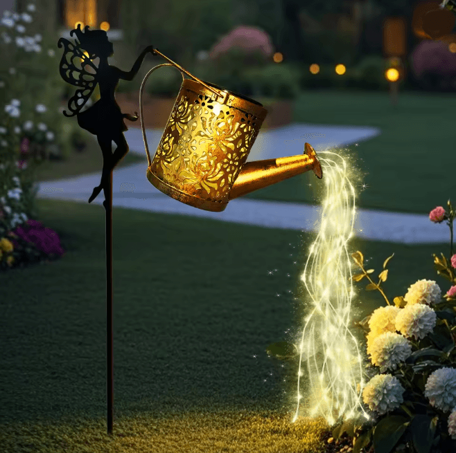LumiPour Solar Fairy Watering Can Light Outdoor Garden Decoration