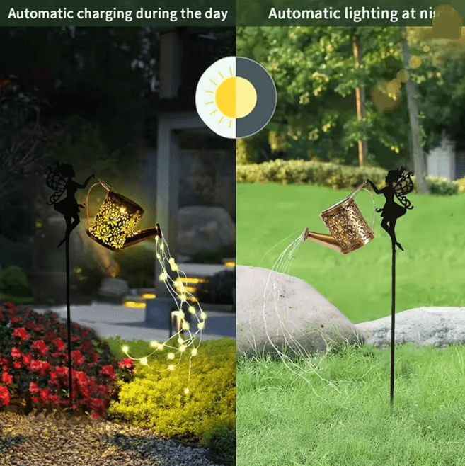 LumiPour Solar Fairy Watering Can Light Outdoor Garden Decoration 3