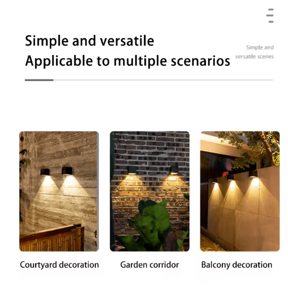 LumiSquare Solar Wall Light Outdoor Waterproof Fence Lamp 1