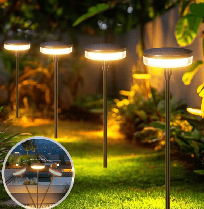 BreezeGlow Solar Swaying Pathway Lights Outdoor Waterproof Set 1
