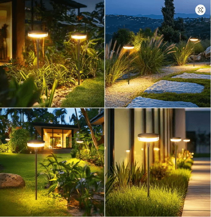 BreezeGlow Solar Swaying Pathway Lights Outdoor Waterproof Set