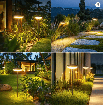 BreezeGlow Solar Swaying Pathway Lights Outdoor Waterproof Set