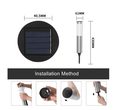 LumiPath Solar Garden Pathway Lights Outdoor Waterproof LED Set 2