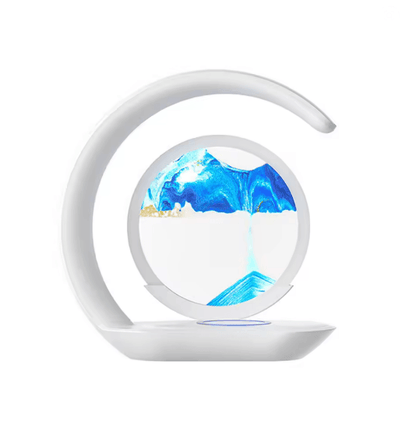 SandSilk Wireless Charging Hourglass Table Lamp  3D Quicksand Art Desktop Light 4