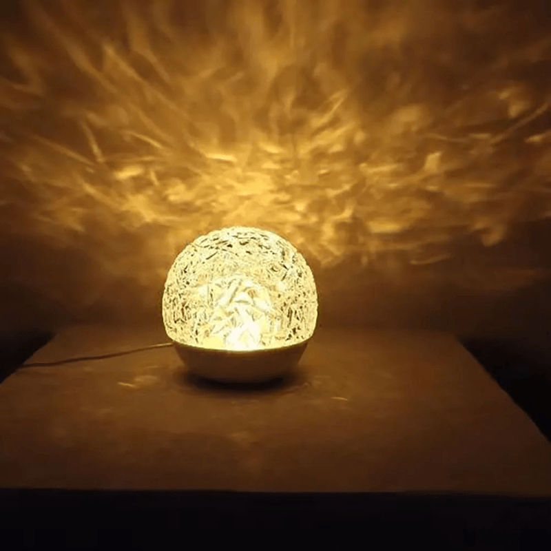 RippleGlow LED WaterRipple Projection Lamp  RGB Rotating Ambient Night Light 2