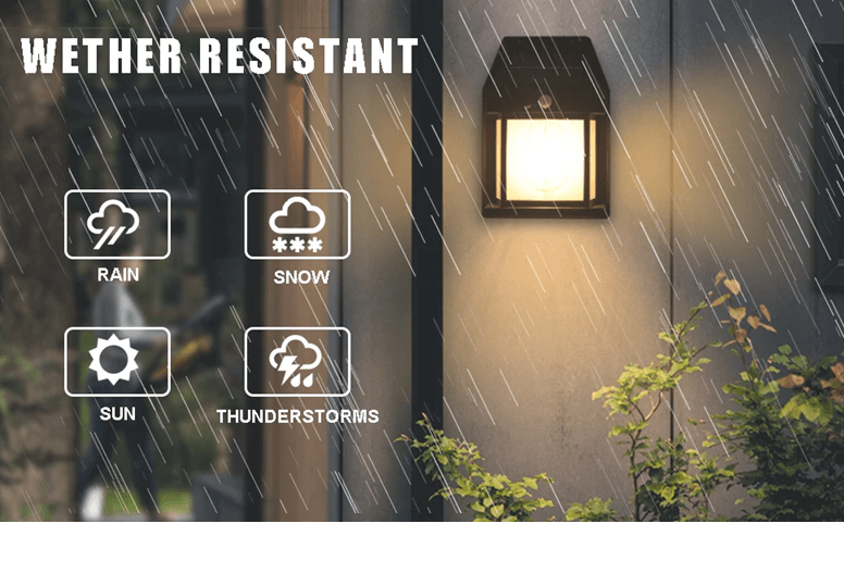 SolarAura Retro Wall Lamp  Motion Sensor Solar Outdoor Wall Light 2