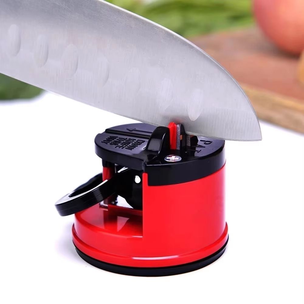 SafeGrip Suction Base Kitchen Knife Sharpener for Chef and Damascus Knives