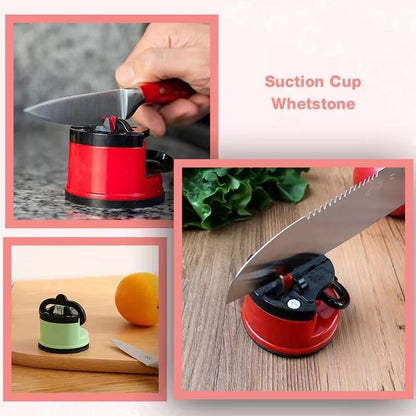 SafeGrip Suction Base Kitchen Knife Sharpener For Chef And Damascus Knives 4
