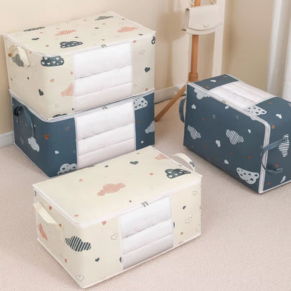 Large Capacity Clothes Storage Bag Organizer With Reinforced Handle For Blankets Bedding And Clothe 1