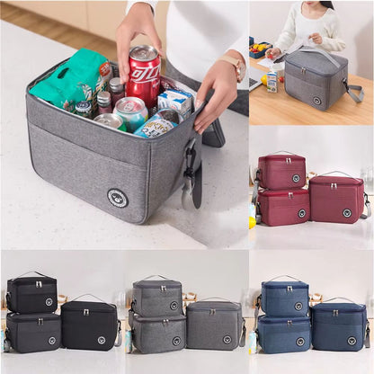 Insulated Lunch Box Bag with Shoulder Strap Waterproof Student Lunch Bag for School and Work