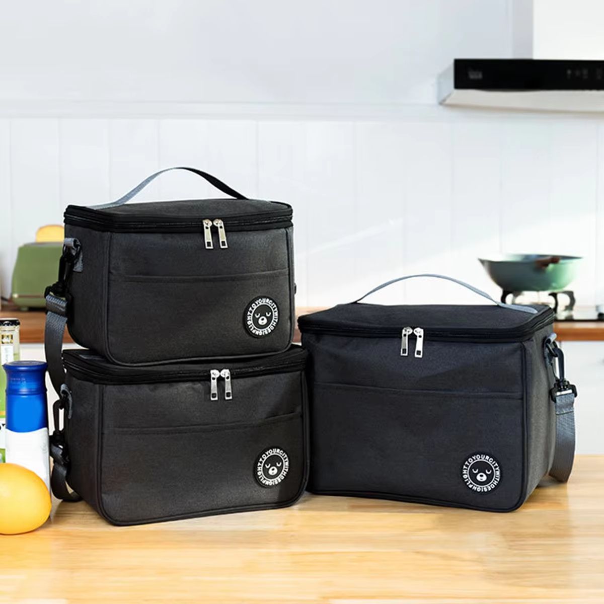 Insulated Lunch Box Bag With Shoulder Strap Waterproof Student Lunch Bag For School And Work 7
