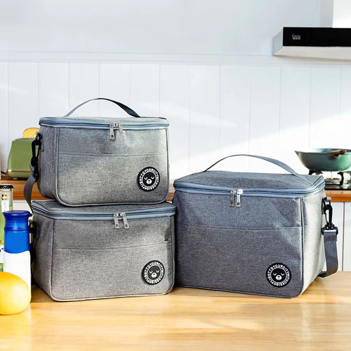 Insulated Lunch Box Bag With Shoulder Strap Waterproof Student Lunch Bag For School And Work 8