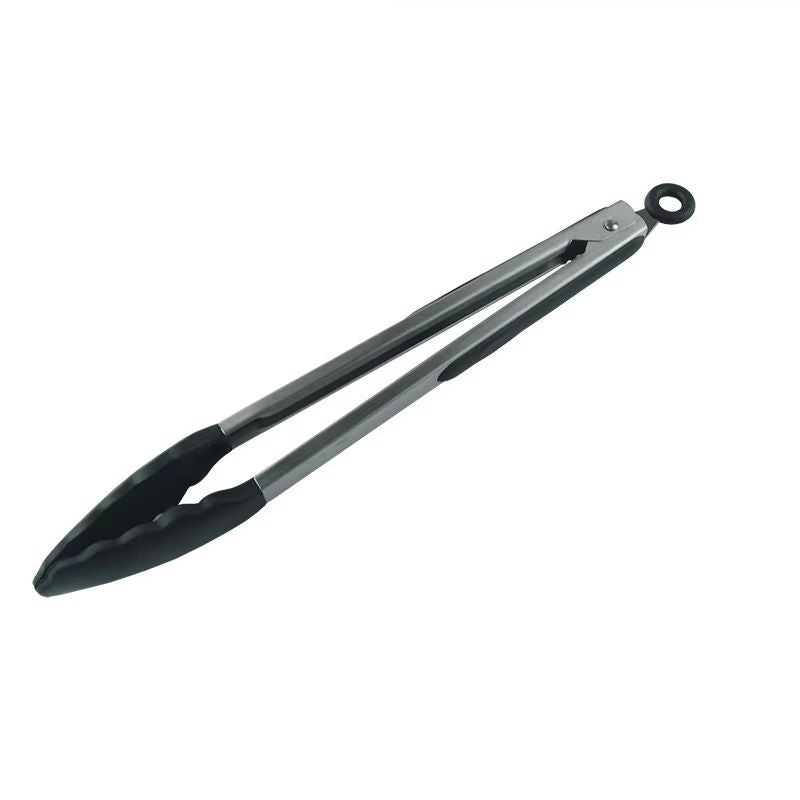 Silicone Kitchen BBQ Tongs Stainless Steel Cooking Tongs Locking Non Slip Food Tongs With Silicone  3
