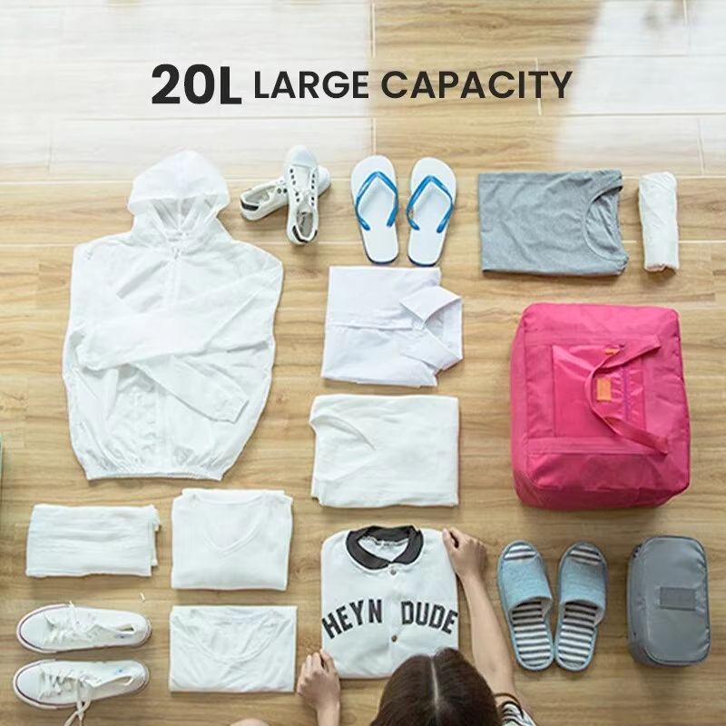 Lightweight Foldable Travel Duffel Bag Unisex Carry On Luggage Tote For Weekenders And Overnight St 2