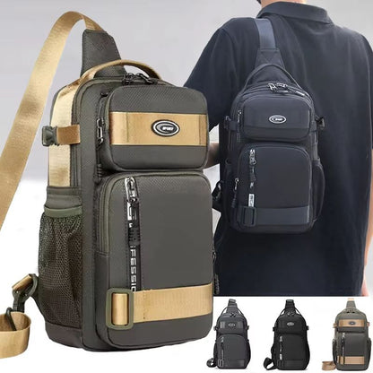 Riding Backpack For Men Lightweight Mens Chest Bag Casual Single Shoulder Crossbody Bag With Large Capacity